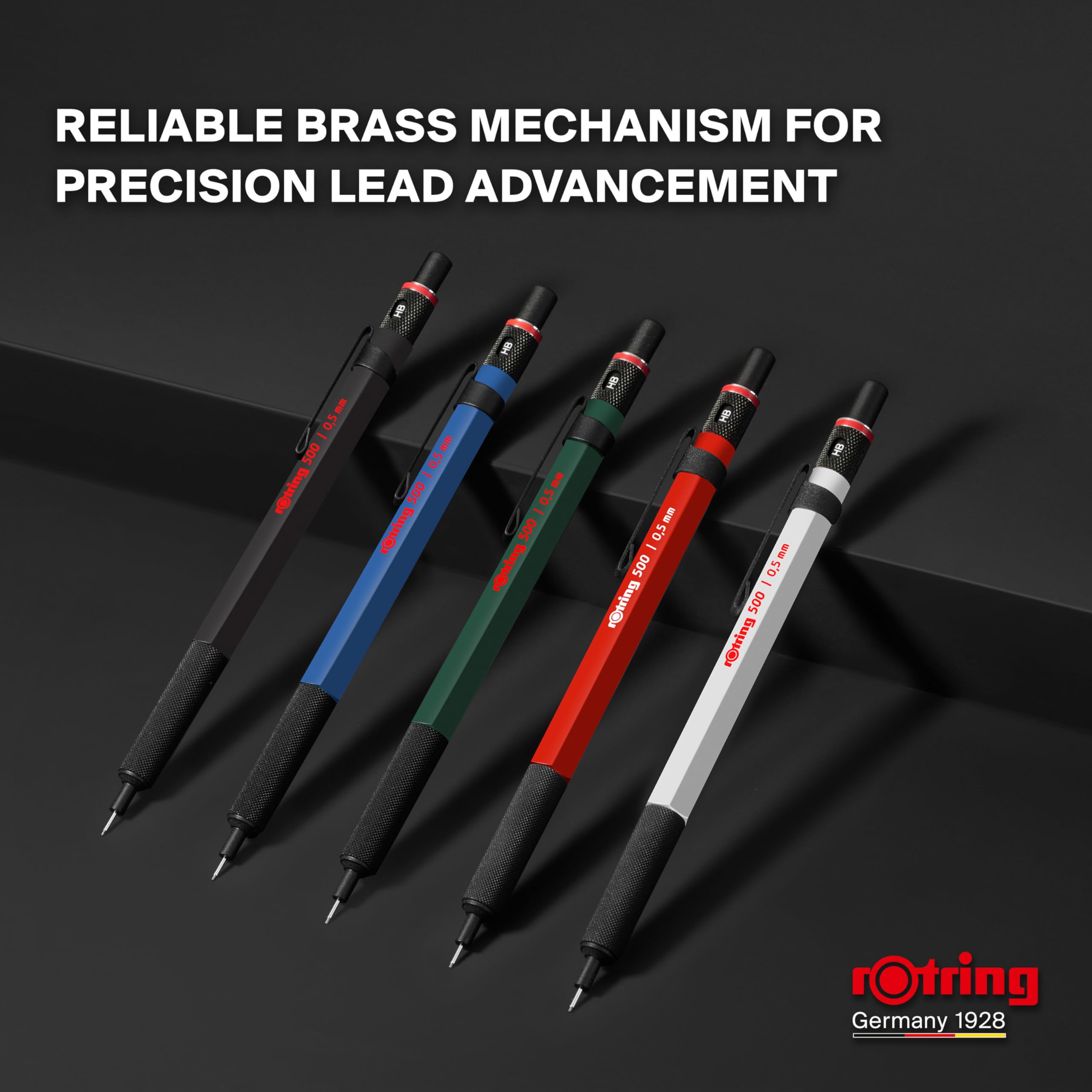 Rotring 0.5mm Mechanical Lead Pen Pencil Matte Red ABS Plastic